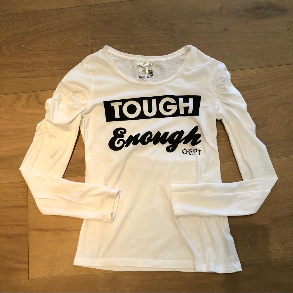 DEPT White puff long sleeve top